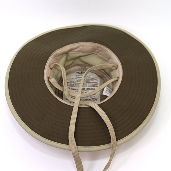 Tilley Hat The Airflo Size 7 Unisex Tan Nylon Polyester - Picture 8 of 8